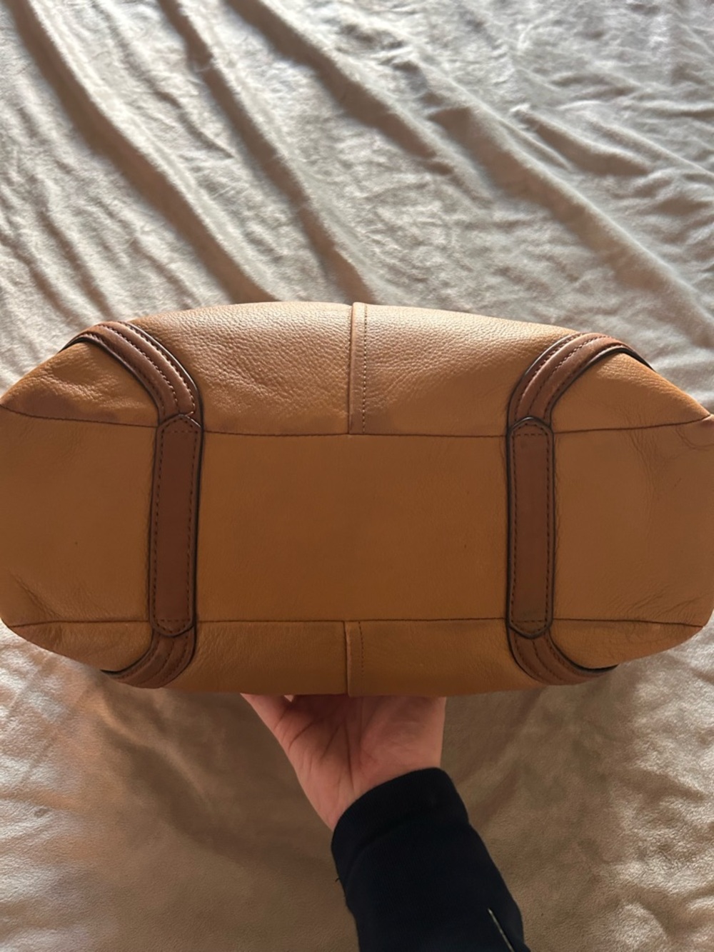 Vintage Coach Leather Shoulder Bag tan and brown - Picture 3 of 11